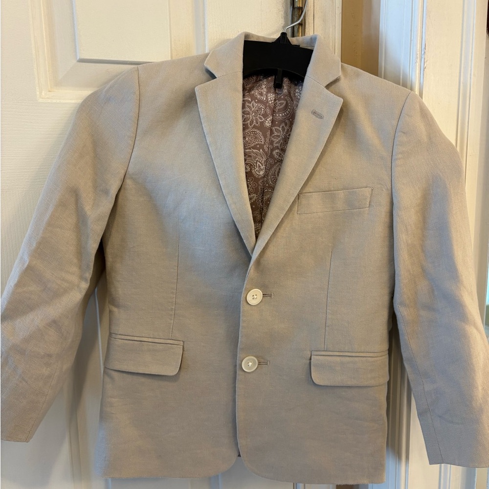 Boy’s Ralph Lauren Linen Blazer with Paisley Lining